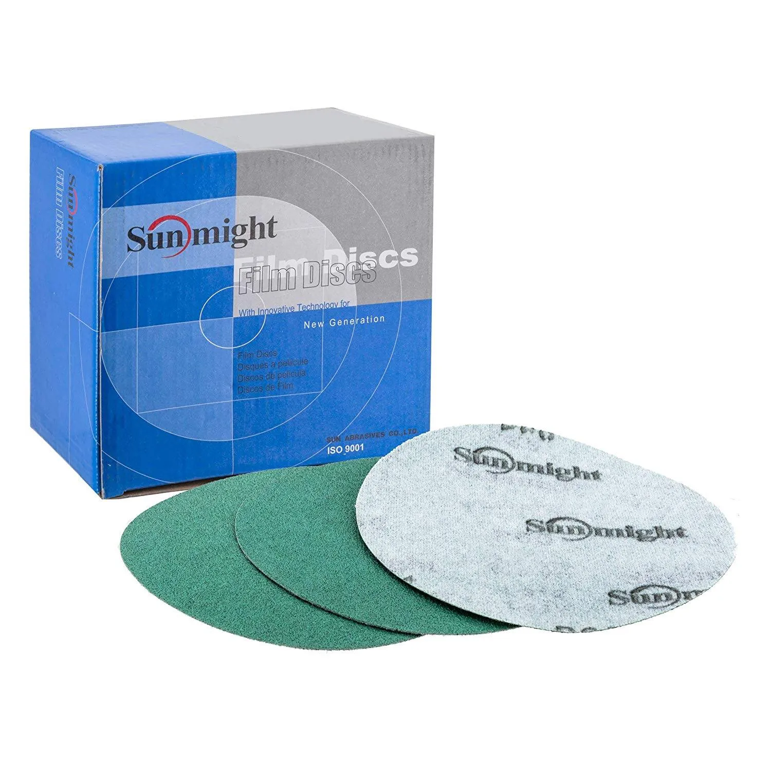 Sunmight 5" Hook & Loop 240 Grit Film Disc 100 pcs - 01212