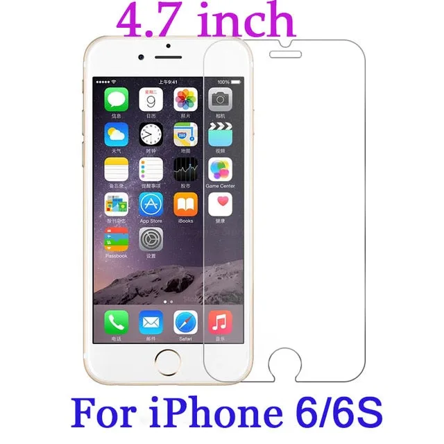 Tempered Glass For iPhone XS XR XS MAX Screen Protector Cover For iPhone 8 X 7 6 6S Plus 5 5S SE XS 6.1 6.5 5.8 inch 2019