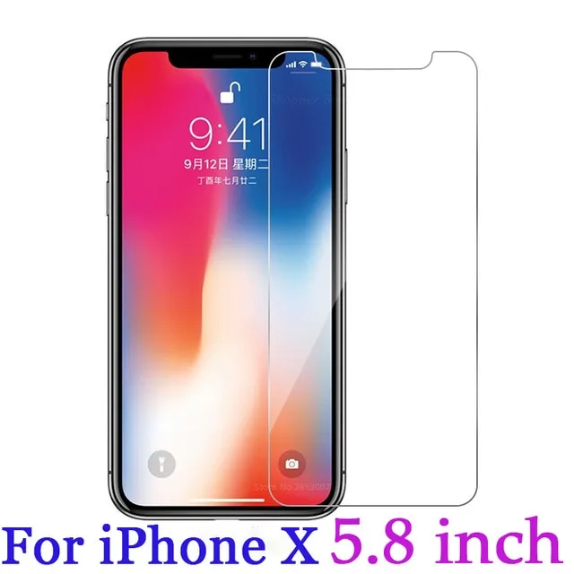 Tempered Glass For iPhone XS XR XS MAX Screen Protector Cover For iPhone 8 X 7 6 6S Plus 5 5S SE XS 6.1 6.5 5.8 inch 2019