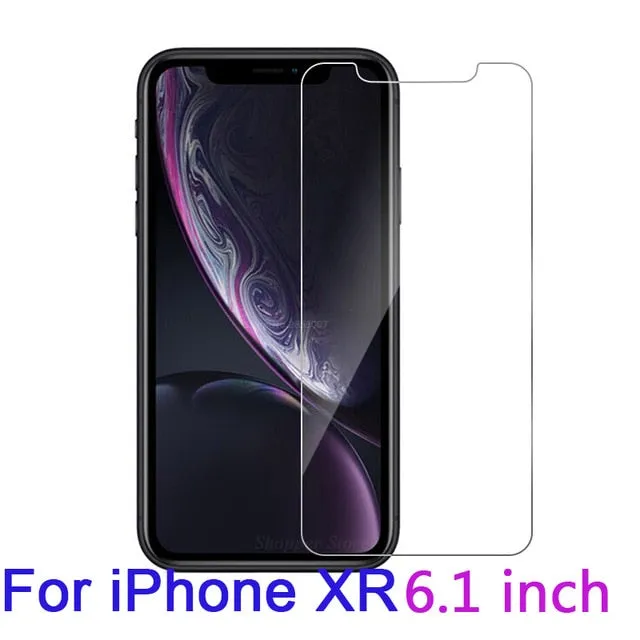 Tempered Glass For iPhone XS XR XS MAX Screen Protector Cover For iPhone 8 X 7 6 6S Plus 5 5S SE XS 6.1 6.5 5.8 inch 2019