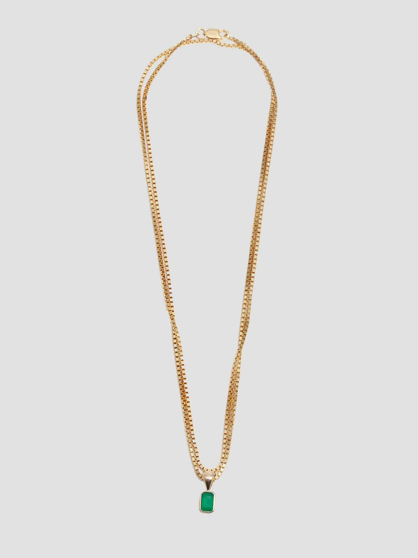 Vermeil Emerald Cut Wrap Necklace