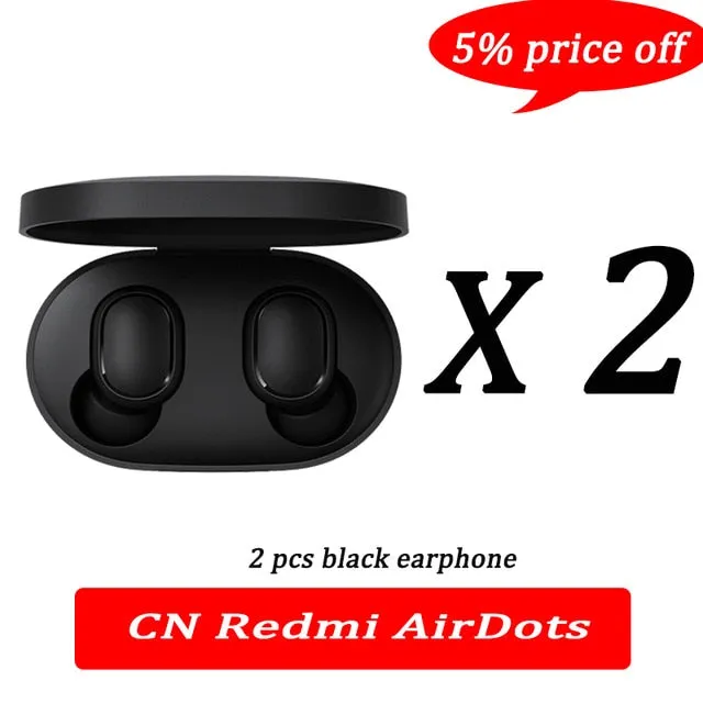 xiaomi airdots Redmi Airdots TWS Wireless earphone Voice control Bluetooth 5.0 Noise reduction Tap Control