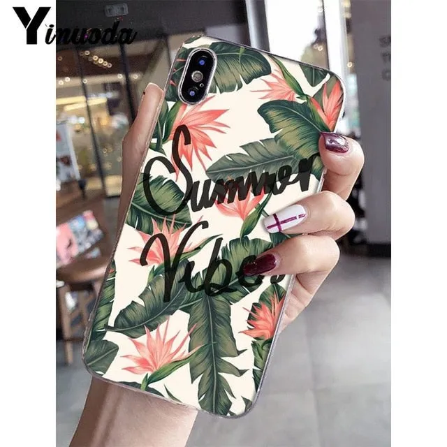 Yinuoda Cool in summer Soft Silicone Transparent Phone Case for iPhone 5 5Sx 6 7 7plus 8 8Plus X XS MAX XR