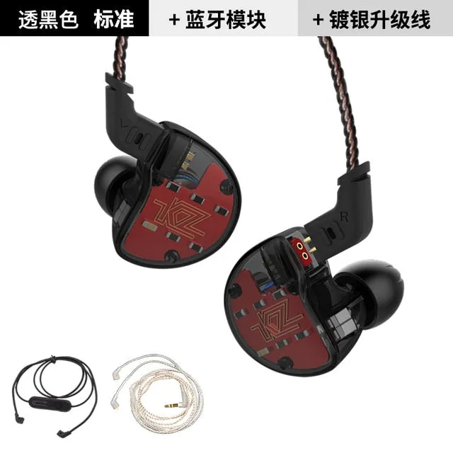 ZS10 Earphones 4BA 1 DD Hybrid In Ear Headphone HIFI Bass Headset DJ Monitor Earphone Earbuds KZ ZS6 AS10 ZST ES4 ED16 BA10