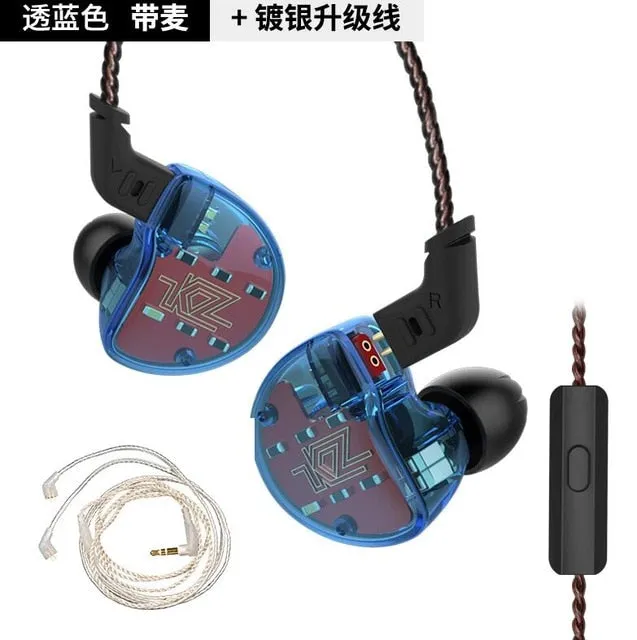 ZS10 Earphones 4BA 1 DD Hybrid In Ear Headphone HIFI Bass Headset DJ Monitor Earphone Earbuds KZ ZS6 AS10 ZST ES4 ED16 BA10