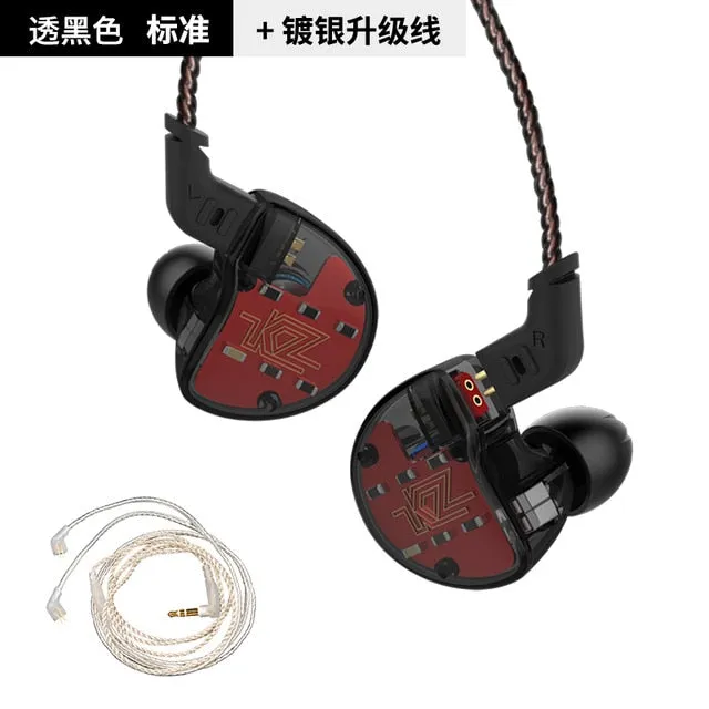 ZS10 Earphones 4BA 1 DD Hybrid In Ear Headphone HIFI Bass Headset DJ Monitor Earphone Earbuds KZ ZS6 AS10 ZST ES4 ED16 BA10