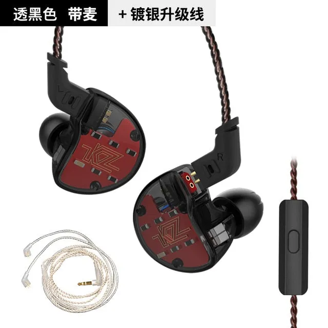 ZS10 Earphones 4BA 1 DD Hybrid In Ear Headphone HIFI Bass Headset DJ Monitor Earphone Earbuds KZ ZS6 AS10 ZST ES4 ED16 BA10